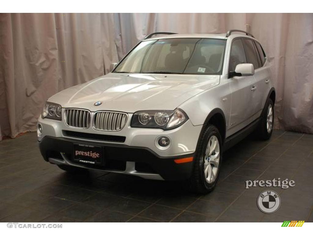 2009 X3 xDrive30i - Titanium Silver Metallic / Black photo #1