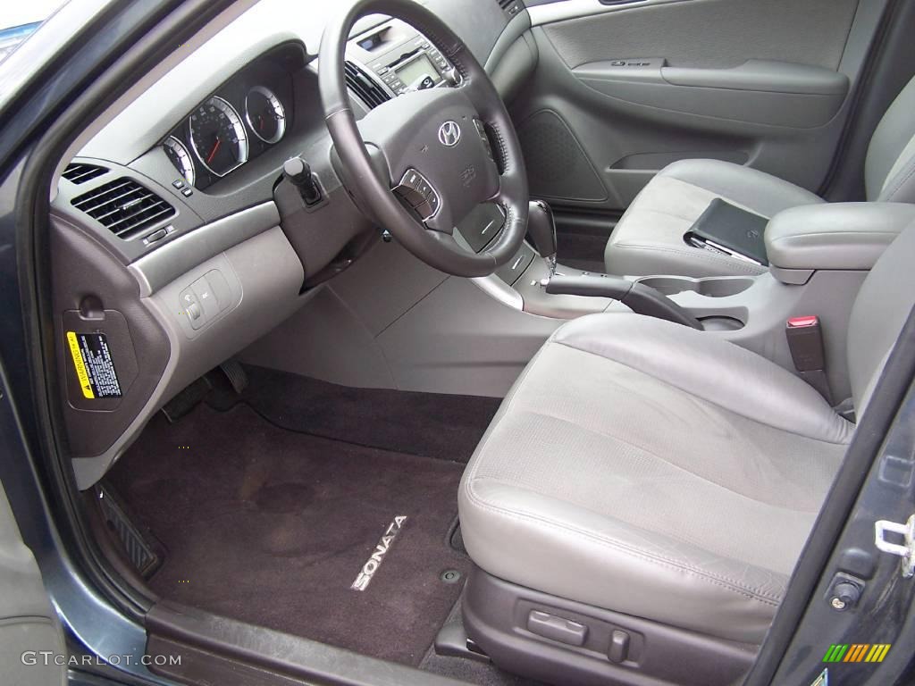 2009 Sonata SE V6 - Slate Blue / Gray photo #11