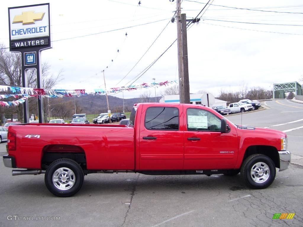 2010 Silverado 3500HD LT Crew Cab 4x4 - Victory Red / Ebony photo #1