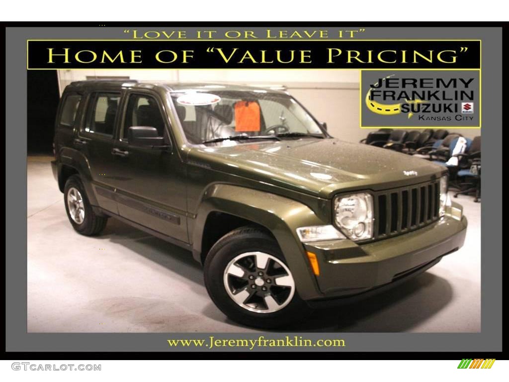 2008 Liberty Sport 4x4 - Jeep Green Metallic / Pastel Slate Gray photo #1