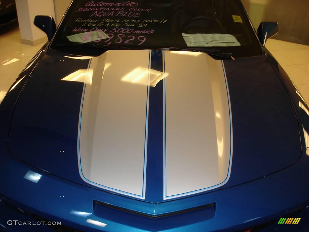 2010 Camaro SS/RS Coupe - Aqua Blue Metallic / Black photo #5