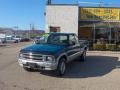 1995 Bright Teal Metallic Chevrolet S10 LS Extended Cab 4x4  photo #3