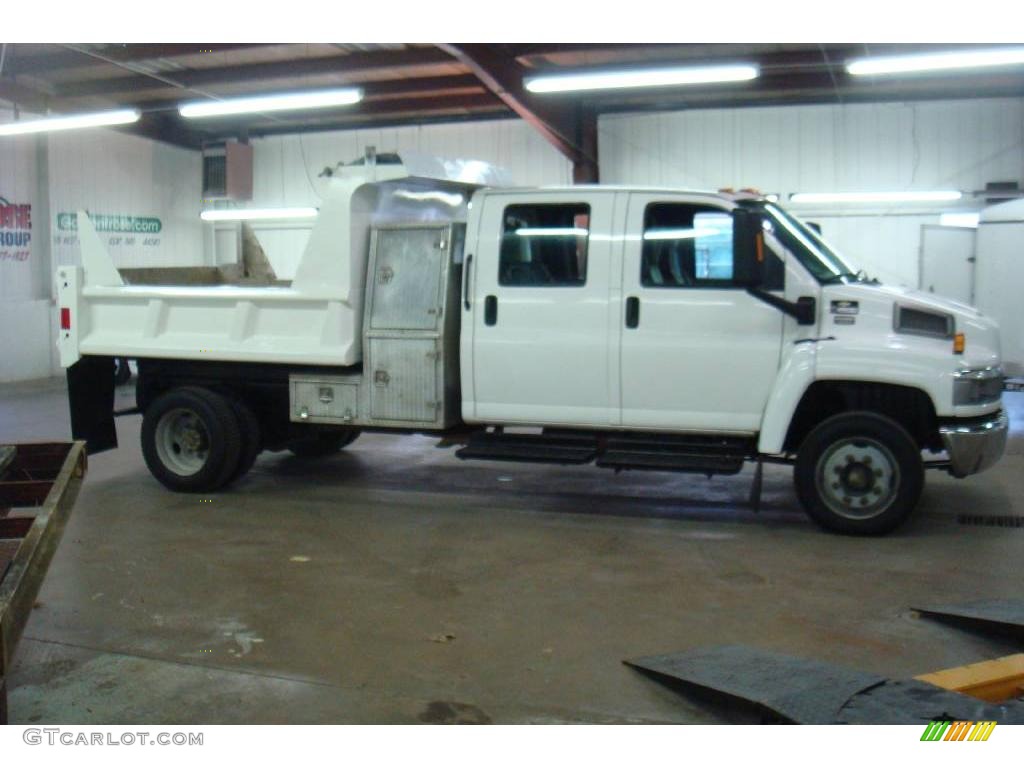 2004 C Series Kodiak C4500 Crew Cab Utility Dump Truck - Summit White / Black photo #1