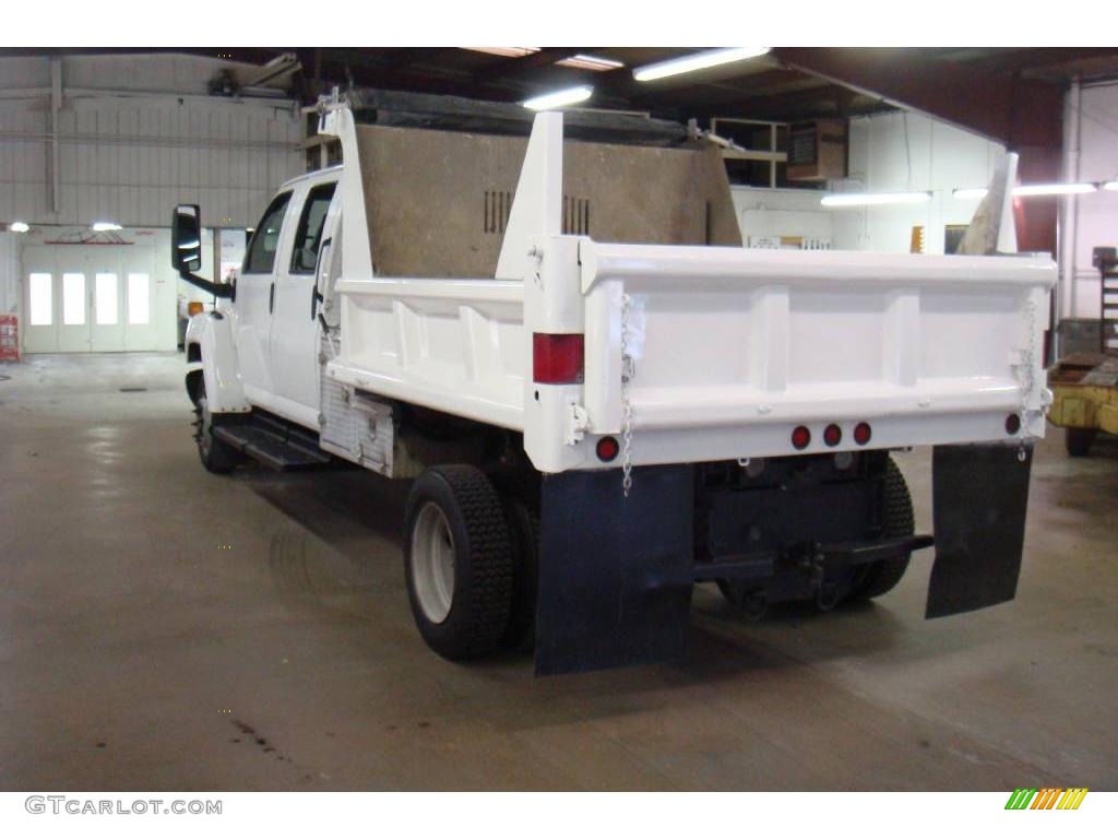 2004 C Series Kodiak C4500 Crew Cab Utility Dump Truck - Summit White / Black photo #6
