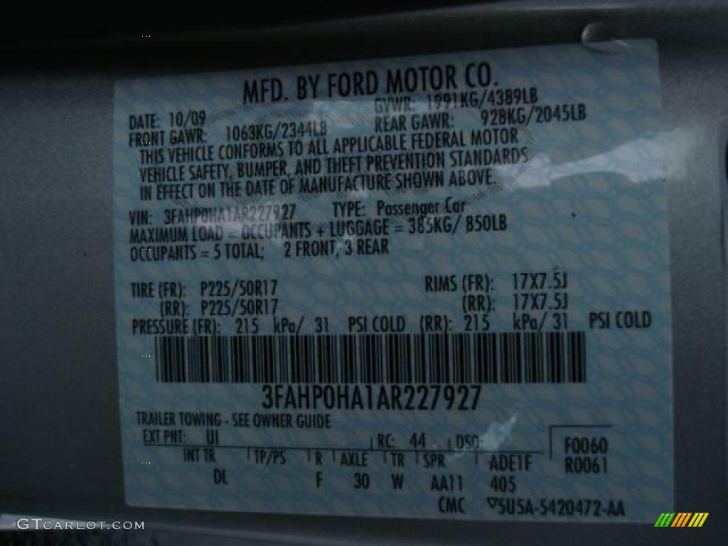 2010 Fusion SE - Brilliant Silver Metallic / Medium Light Stone photo #19