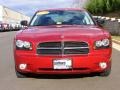 2009 Inferno Red Crystal Pearl Dodge Charger SXT  photo #2