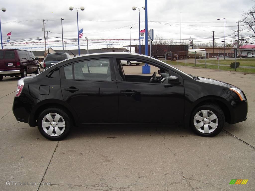 2008 Sentra 2.0 - Super Black / Charcoal/Steel photo #6