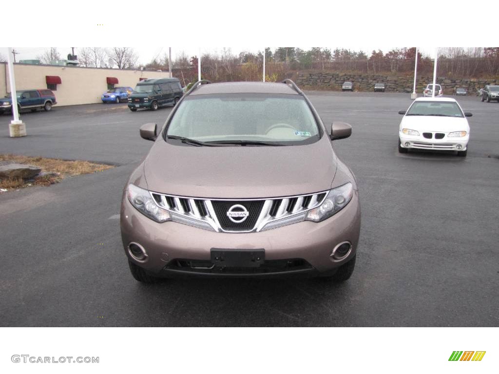 2009 Murano S AWD - Tinted Bronze Metallic / Beige photo #3