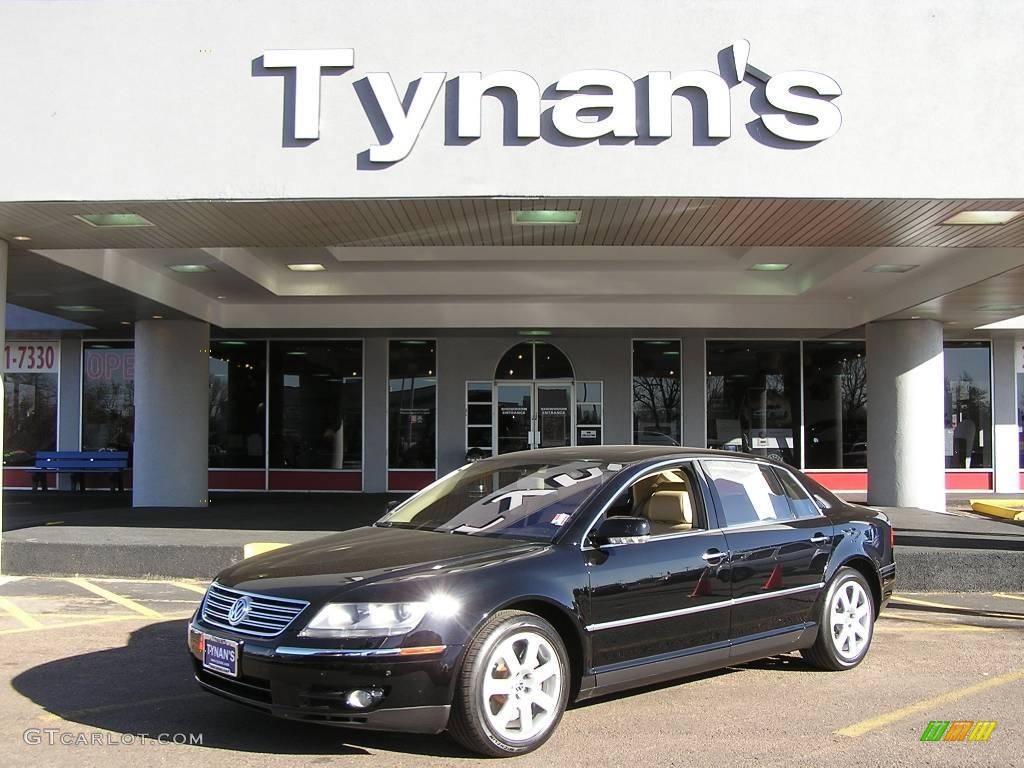 2004 Phaeton W12 4Motion Sedan - Black / Sonnen Beige photo #1