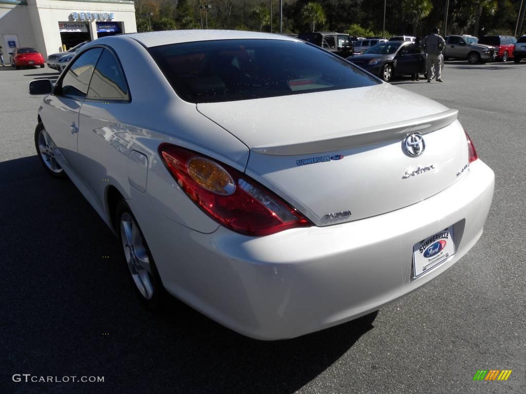 2005 Solara SLE V6 Coupe - Arctic Frost Pearl White / Dark Stone photo #13