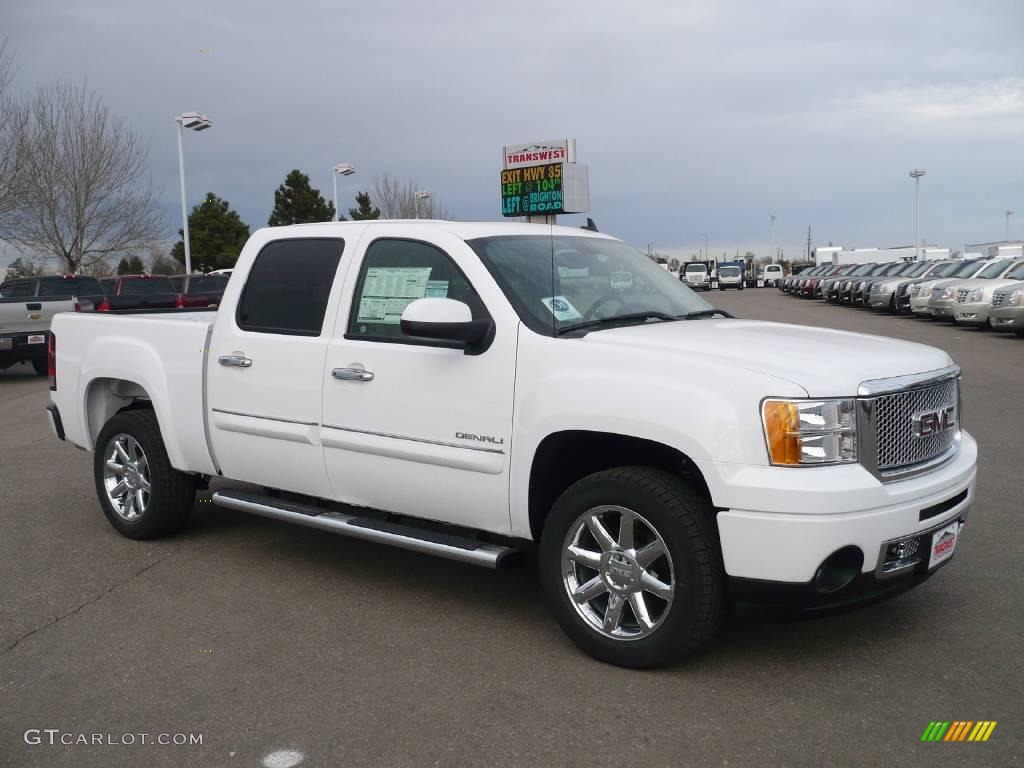 2010 Sierra 1500 Denali Crew Cab AWD - Summit White / Cocoa/Light Cashmere photo #1