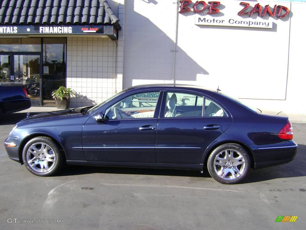 2003 E 500 Sedan - Capri Blue Metallic / Ash Grey photo #5