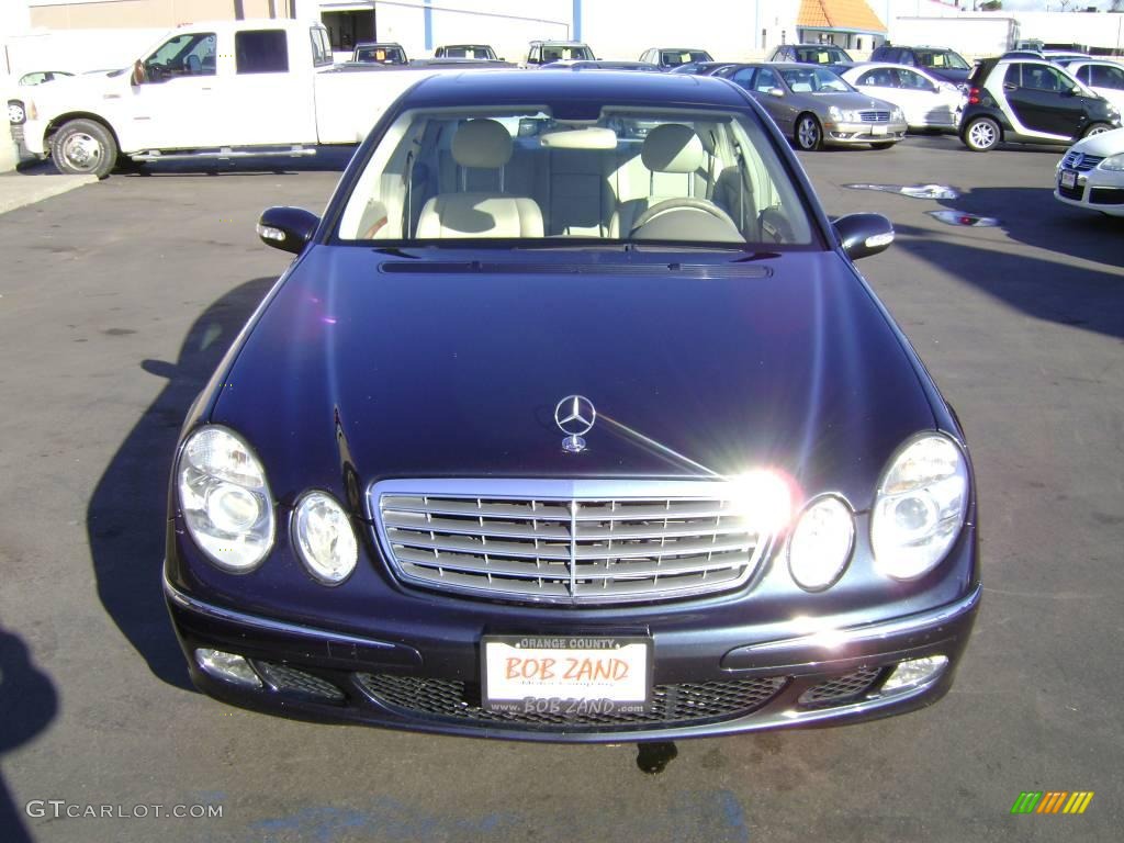 2003 E 500 Sedan - Capri Blue Metallic / Ash Grey photo #6