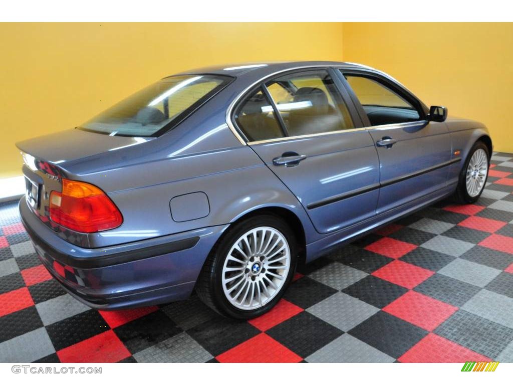 2001 3 Series 330i Sedan - Steel Blue Metallic / Grey photo #6