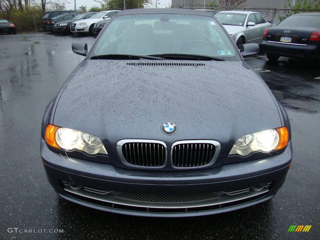 2003 3 Series 330i Convertible - Steel Blue Metallic / Grey photo #3