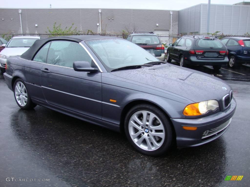 2003 3 Series 330i Convertible - Steel Blue Metallic / Grey photo #5