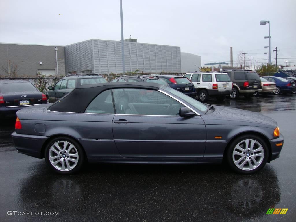 2003 3 Series 330i Convertible - Steel Blue Metallic / Grey photo #6