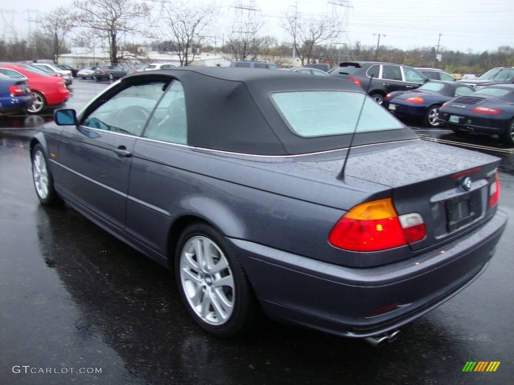 2003 3 Series 330i Convertible - Steel Blue Metallic / Grey photo #9