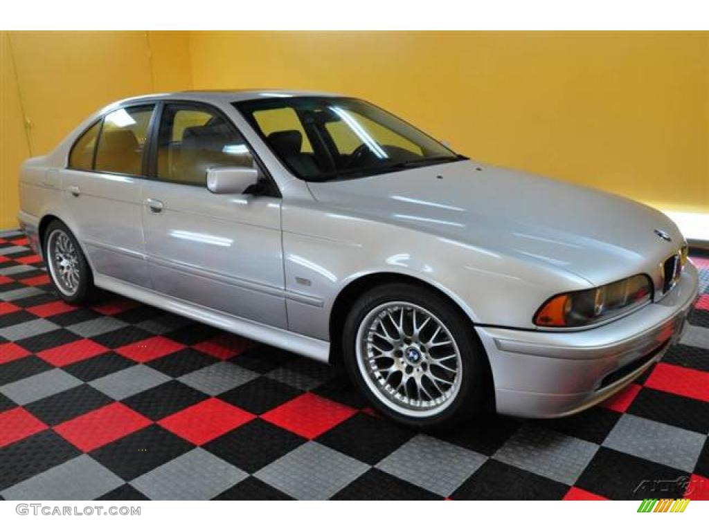 2003 5 Series 530i Sedan - Titanium Silver Metallic / Grey photo #1