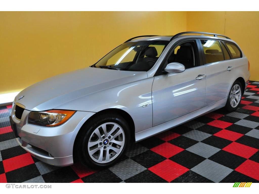 2007 3 Series 328xi Wagon - Titanium Silver Metallic / Black photo #3
