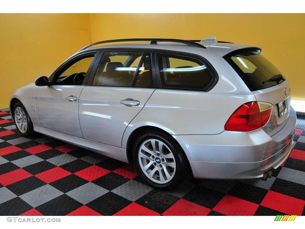 2007 3 Series 328xi Wagon - Titanium Silver Metallic / Black photo #4