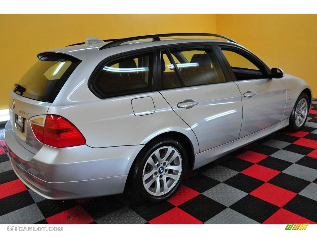 2007 3 Series 328xi Wagon - Titanium Silver Metallic / Black photo #6