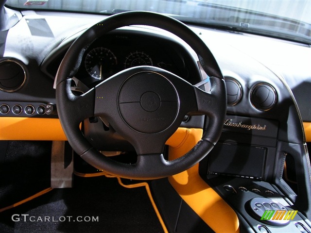 2008 Lamborghini Murcielago LP640 Coupe Nero Perseus Steering Wheel Photo #225995