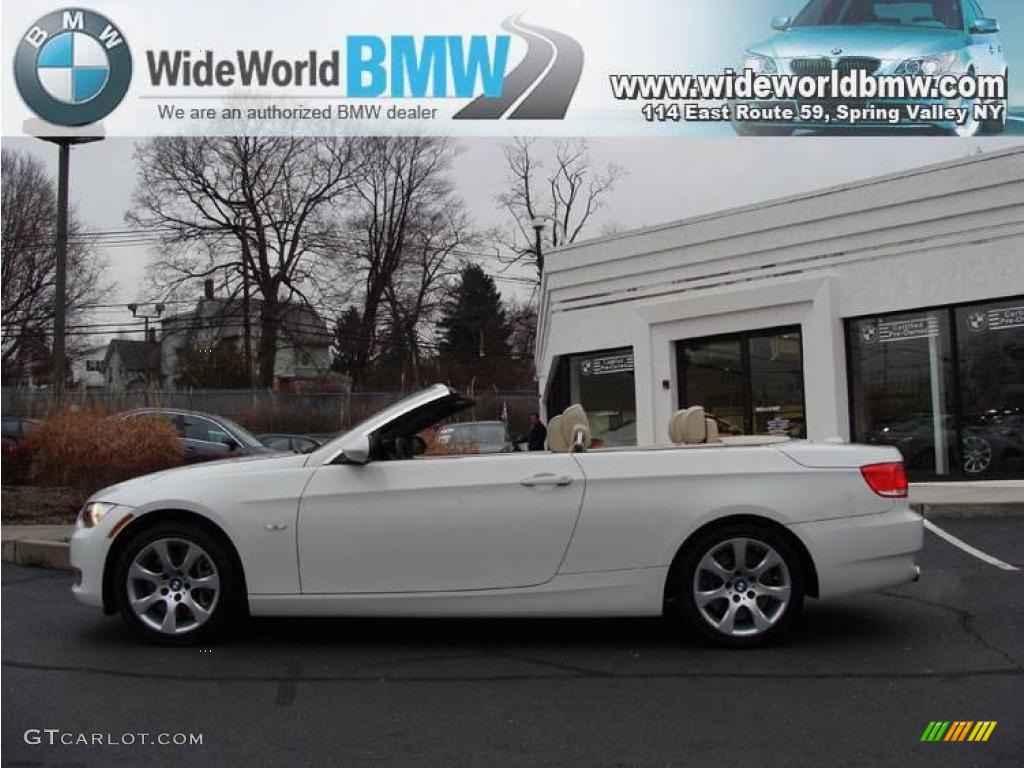 2008 3 Series 335i Convertible - Alpine White / Beige photo #3