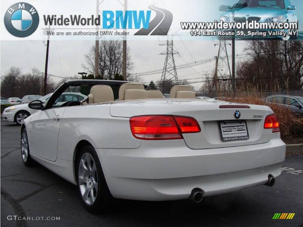2008 3 Series 335i Convertible - Alpine White / Beige photo #5