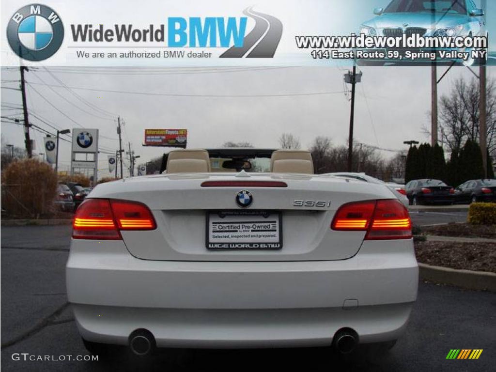 2008 3 Series 335i Convertible - Alpine White / Beige photo #6