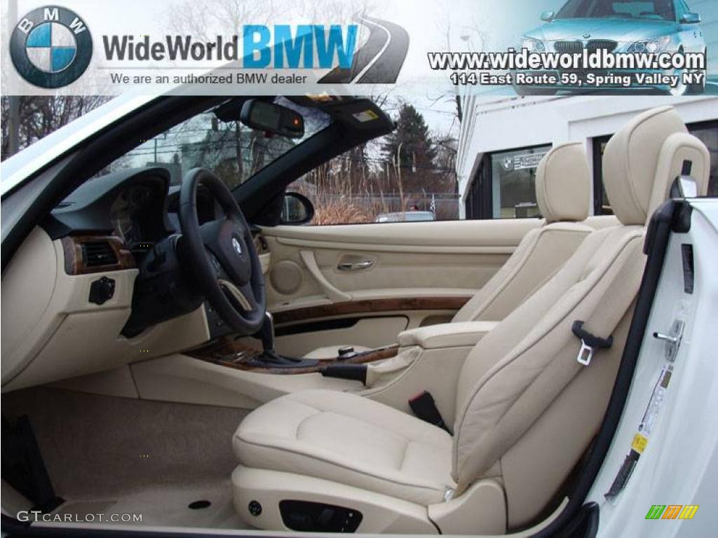 2008 3 Series 335i Convertible - Alpine White / Beige photo #8