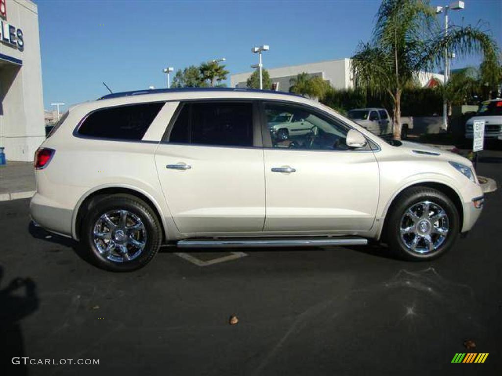 2008 Enclave CXL - White Diamond Tri Coat / Ebony/Ebony photo #5