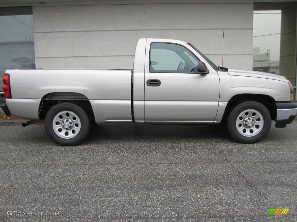 2006 Silverado 1500 Work Truck Regular Cab - Silver Birch Metallic / Dark Charcoal photo #2