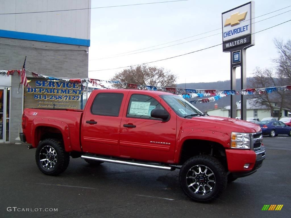 2010 Silverado 1500 LT Crew Cab 4x4 - Victory Red / Ebony photo #2