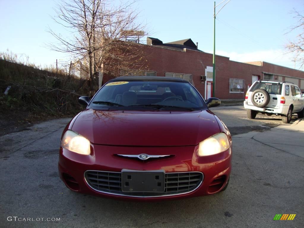 2002 Sebring LX Convertible - Dark Garnet Red Pearl / Dark Slate Gray photo #2