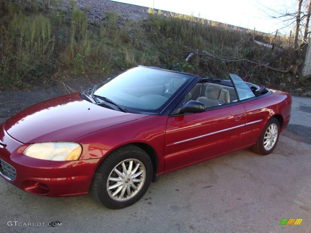 2002 Sebring LX Convertible - Dark Garnet Red Pearl / Dark Slate Gray photo #14