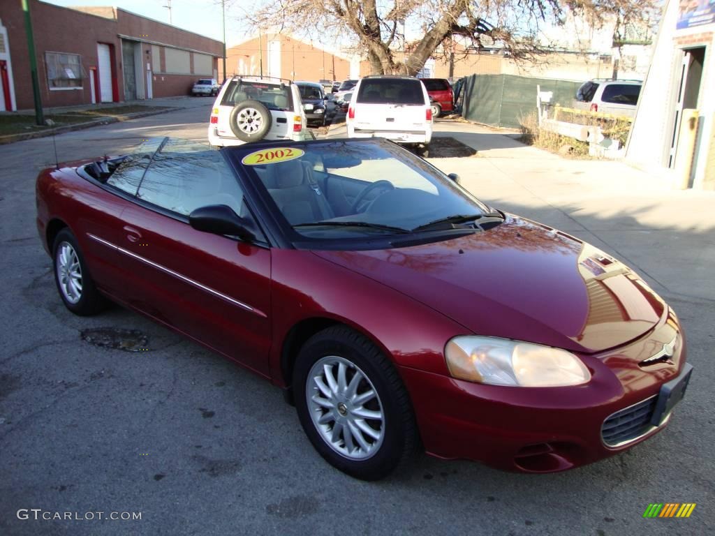 2002 Sebring LX Convertible - Dark Garnet Red Pearl / Dark Slate Gray photo #16