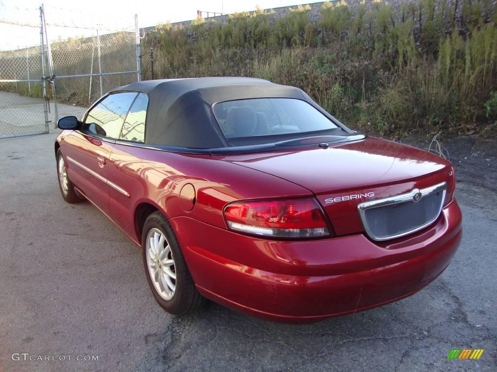 2002 Sebring LX Convertible - Dark Garnet Red Pearl / Dark Slate Gray photo #19