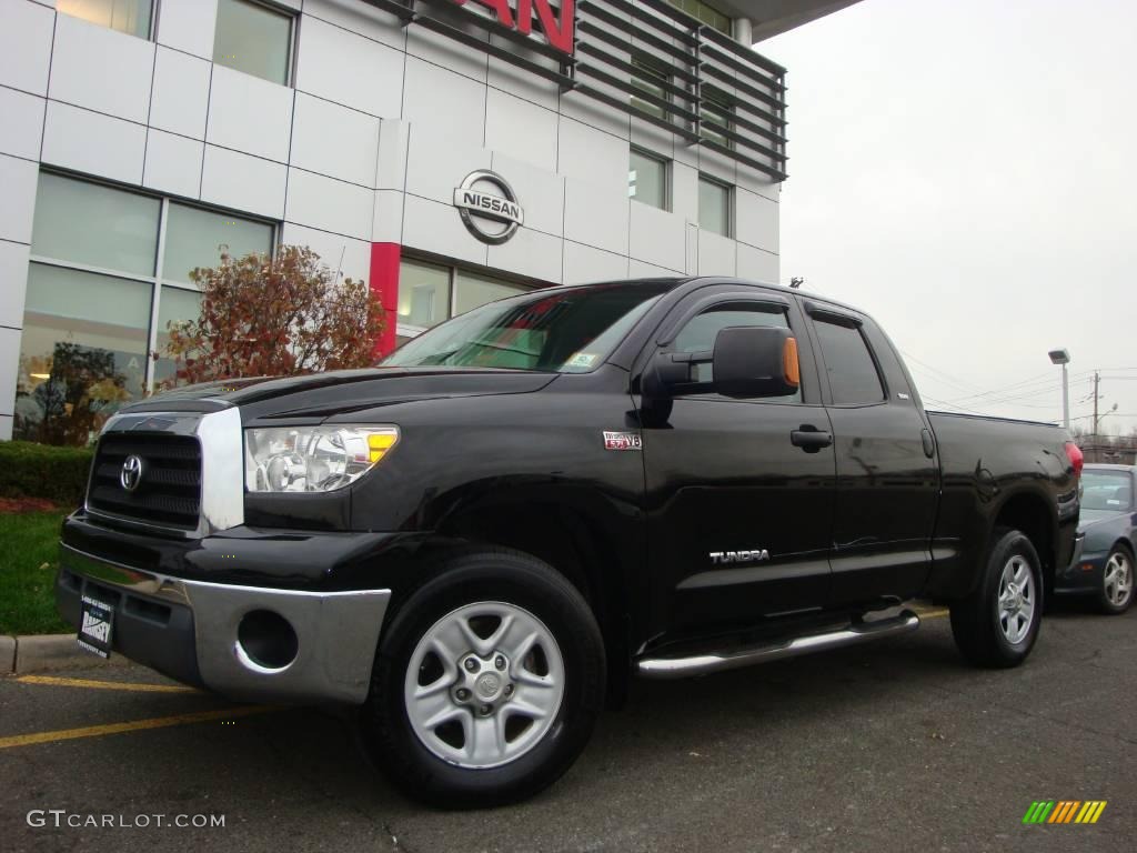 2007 Tundra SR5 Double Cab 4x4 - Black / Graphite Gray photo #4