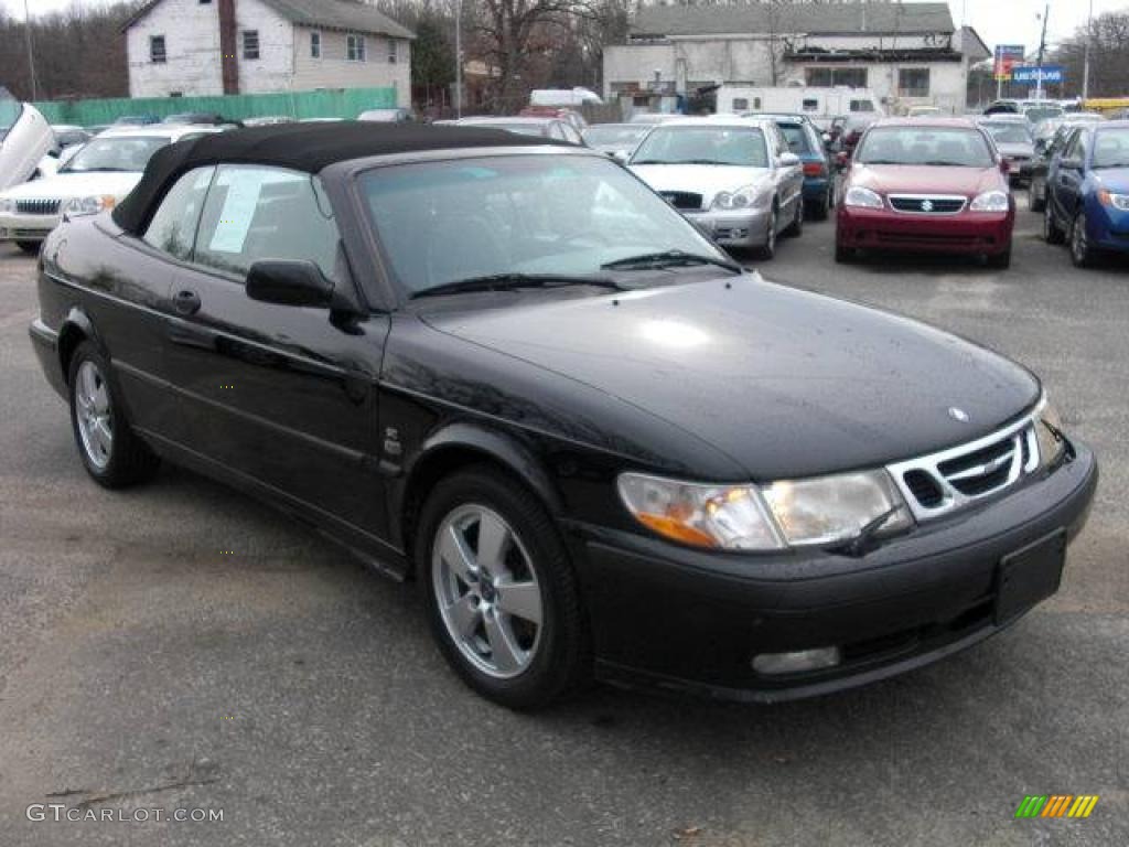 2003 9-3 SE Convertible - Black / Charcoal Grey photo #2