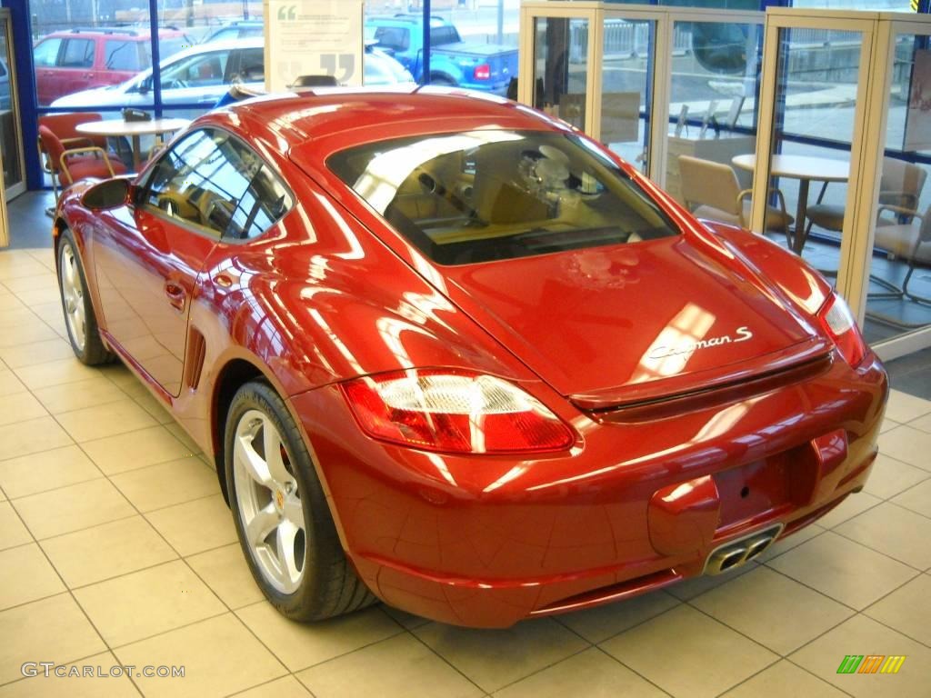 2008 Cayman S - Ruby Red Metallic / Sand Beige photo #9