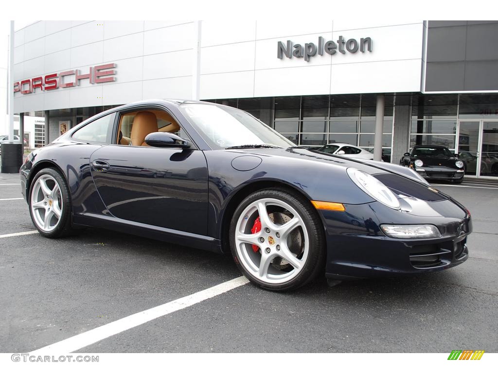 2008 911 Carrera S Coupe - Midnight Blue Metallic / Sand Beige photo #3