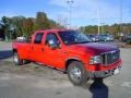 2007 Red Ford F350 Super Duty Lariat Crew Cab Dually  photo #3