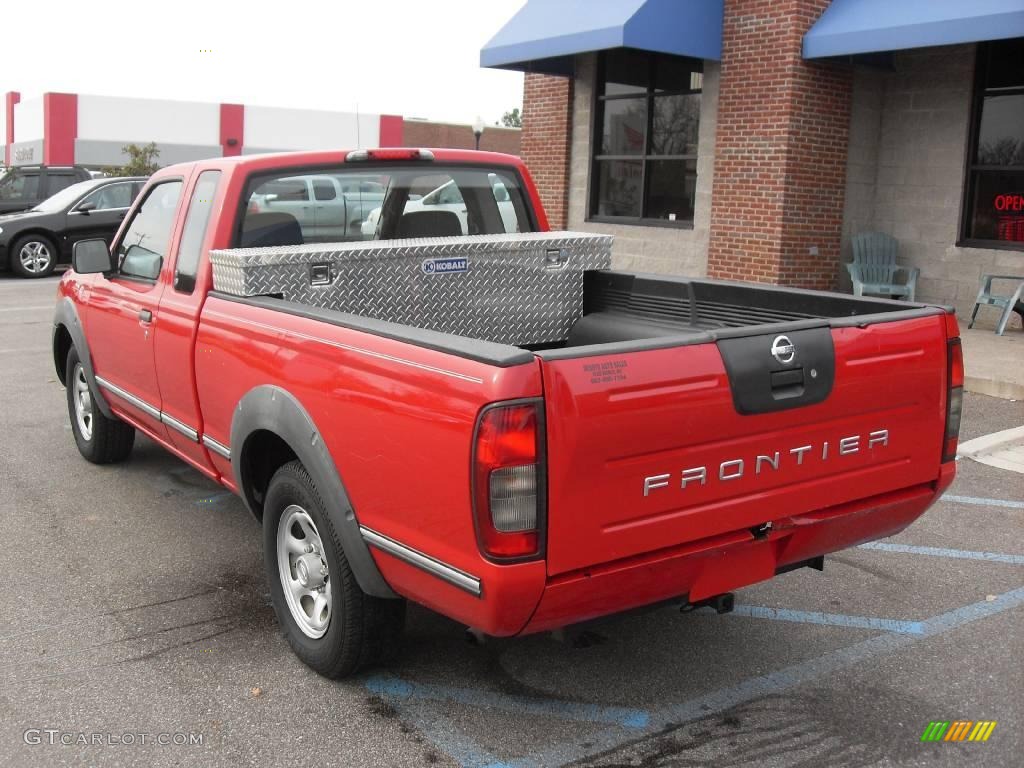 2002 Frontier XE King Cab - Aztec Red / Gray photo #8