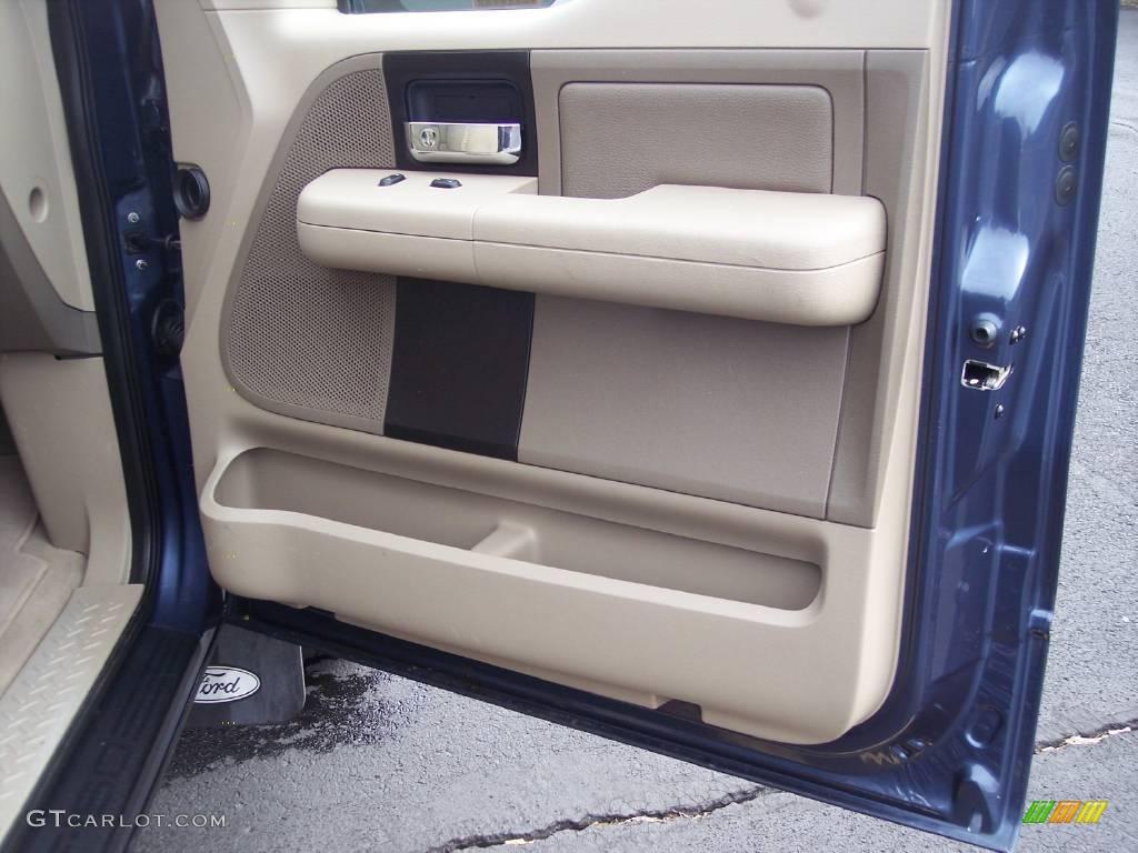 2004 F150 XLT Regular Cab 4x4 - Medium Wedgewood Blue Metallic / Tan photo #22