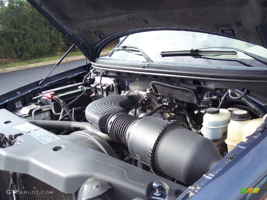 2004 F150 XLT Regular Cab 4x4 - Medium Wedgewood Blue Metallic / Tan photo #45