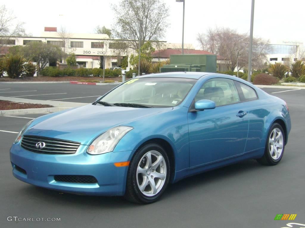 2003 G 35 Coupe - Caribbean Blue Pearl / Willow photo #1