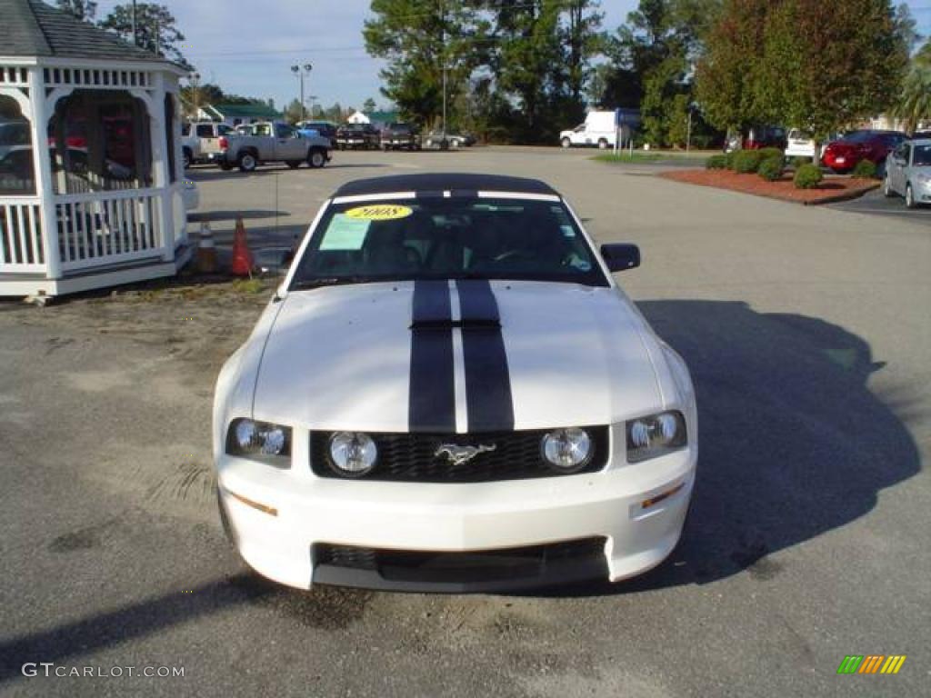 2008 Mustang GT/CS California Special Convertible - Performance White / Charcoal Black/Dove photo #2