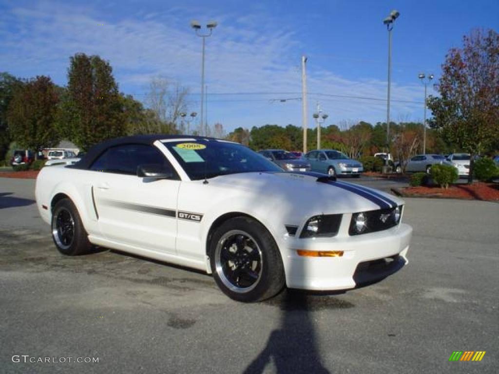 2008 Mustang GT/CS California Special Convertible - Performance White / Charcoal Black/Dove photo #3