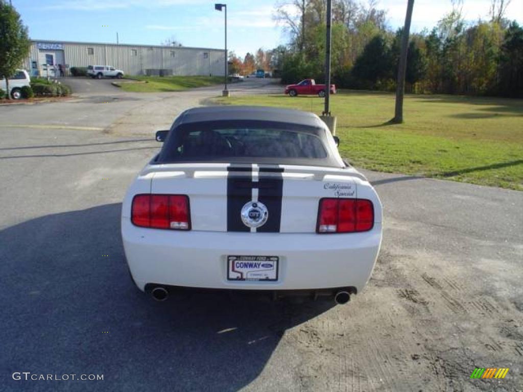 2008 Mustang GT/CS California Special Convertible - Performance White / Charcoal Black/Dove photo #6